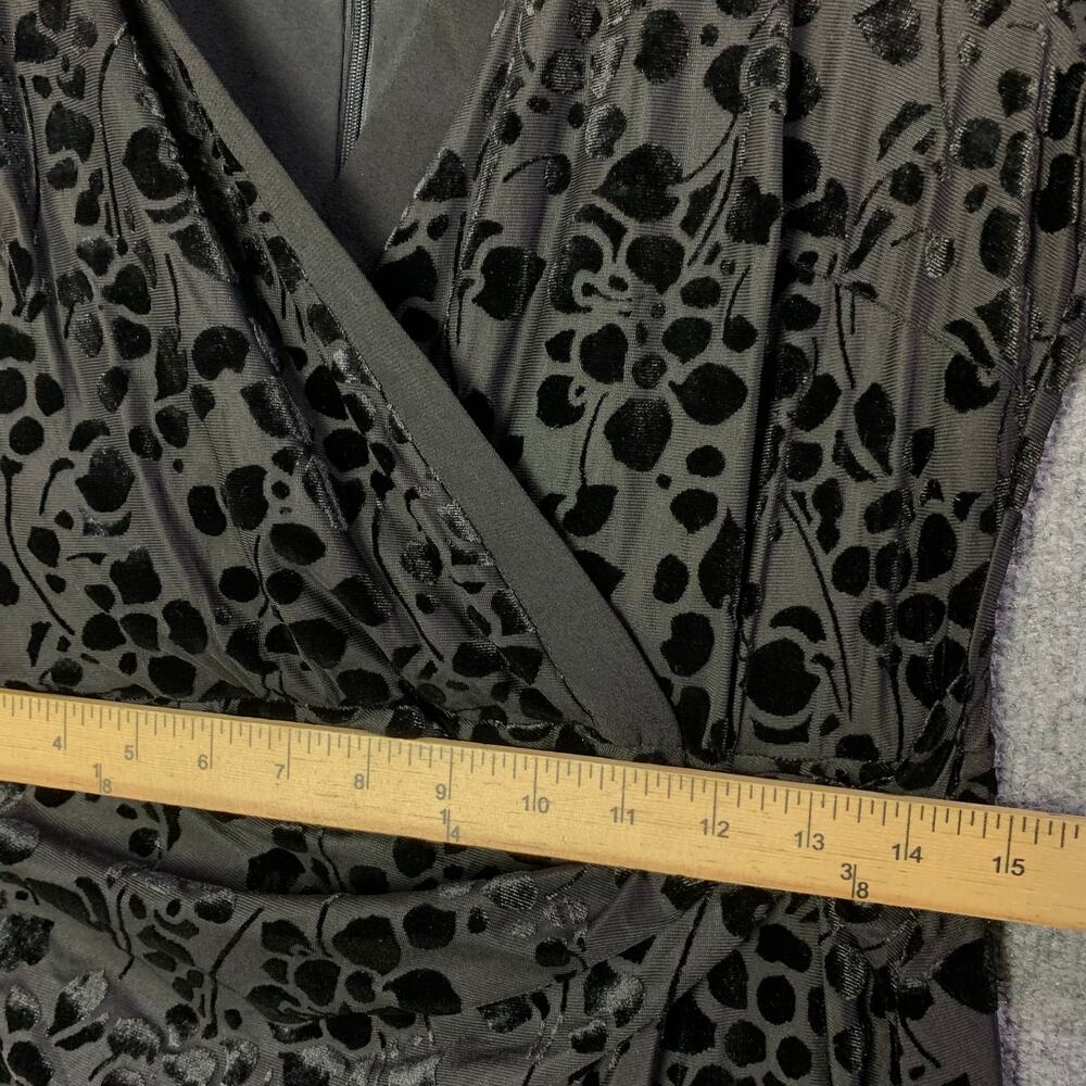 NEW Tommy Hilfiger Velvet Floral Dress Color Black Size 10‎ - Picture 7 of 13